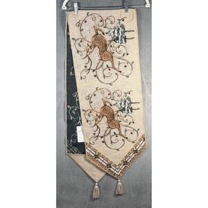 Blum Leaping Deer Christmas Holiday 72" x 13" Tapestry Table Runner